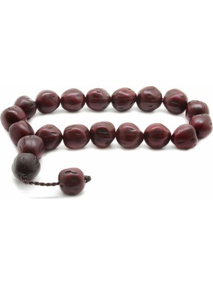 Braventa Collection Tesbihane Sistemli Doğal Kesim Bordo Renk Kokulu Andız Ağacı Efe Tesbih