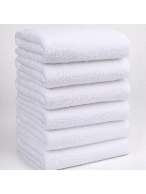 Braventa Collection 6'lı Beyaz Banyo Havlusu - 70X140 Cm, 490 GR,%100PAMUK, Spa ve Otel Havlusu, Günlük Kullanıma Uygun