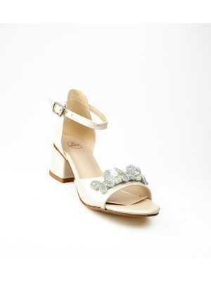 Minican 710 Taşlı Kız Çocuk Topuklu Abiye Ayakkabı