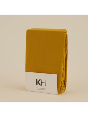 Braventa Collection Home Penye Fitted Çarşaf Tek Kişilik 100X200+30 cm Hardal