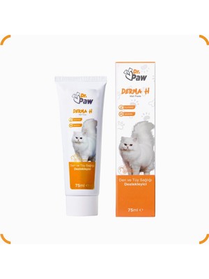 Braventa Collection Dr. Paw H: Tüy ve Cilt Sağlığı Destekleyici Malt Paste Kediler Için Glutensiz ve Şekersiz (100 Gr)