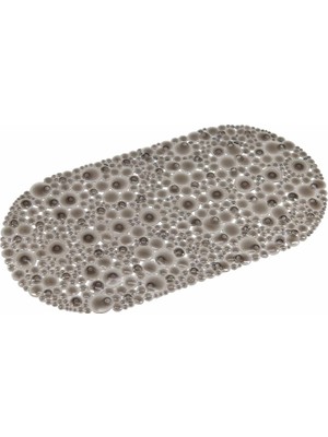 Braventa Collection Efe Mark Premium Serisi Banyo - Küvet Içi Kaydırmaz Vantuzlu Damla Desenli Paspas 62 x 32 Cm, Siyah
