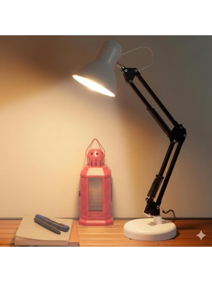 Braventa Collection Orret Home Akrobat Tertial Masa Lambası – 360° Hareketli Oynar Başlıklı Metal Gövde, Masa Üstü Çalış