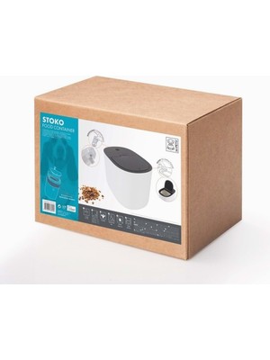 Braventa Collection M-Pets Stoko Whıte 6kg Mama Saklama Kovası