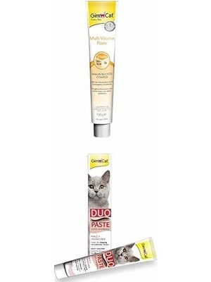 Braventa Collection Gimcat Multivitamin Paste 100 gr + Gimcat Duo Paste Tavuklu Malt Kedi Macunu 50 gr ARDA018