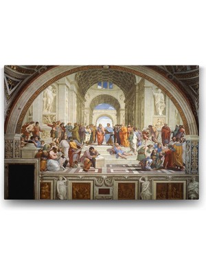 Braventa Collection Raffaello Sanzio - Atina Okulu Tablosu - 60X40CM