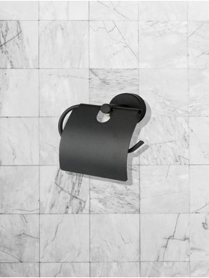 Braventa Collection Zebra Paslanmaz Siyah Wc Kagitlik Geniş Kapakli Tuvalet Kagitligi Tuvalet Kagidi Askisi