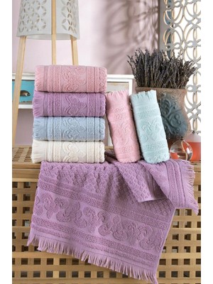 Braventa Collection Zeynep Tekstil Premium 6'lı 50X90 cm Antibakteriyel El & Yüz Havlu Seti |%100 Pamuk