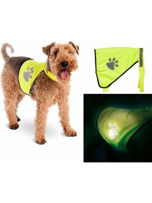 Braventa Collection Gece Yürüyüş Güvenlik Yeleği, Köpek, L, 38 cm