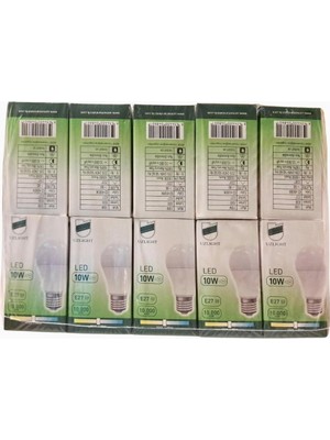 Braventa Collection 10'lu Uzlight 10W A60 E27 4000K Gün Işığı LED Ampul