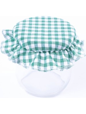 Braventa Collection Kavanoz Kapak Süsü, Küçük Kareli Mint 12 Adet