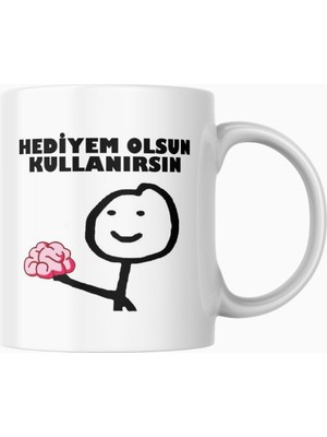 Braventa Collection Hediyem Olsun Komik Yazılı Kupa Bardak Hediyelik Çay Kahve Kupası Coffee Mug