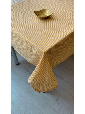 Braventa Collection Defnelam Piknik Örtüsü Sofra Bezi 170X170 cm (Hardal)