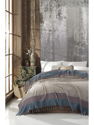 Braventa Collection Wellstil Artemis Peştamal Pike, Koltuk Örtüsü, Yatak Örtüsü, Piknik Örtüsü 200X250 cm (Bej)