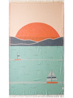 Barine Seascape Jakarlı Peştemal Mint, Taşıma Çantalı