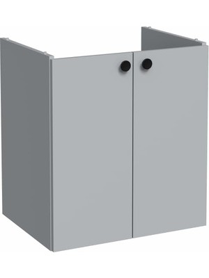 Braventa Collection Vitra Shift T20 81003 Kapaklı Lavabo Dolabı, Kül Gri, 60 cm