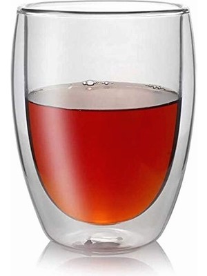 Braventa Collection Çift Cidarlı Iki Katmanlı Çift Camlı Bardak, Kupa - Cappucino Latte Kahve Bardağı - Borosilikat Cam