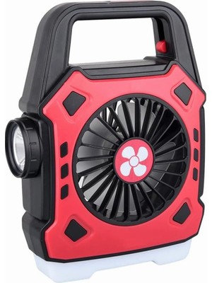 Braventa Collection Çok Fonksiyonlu Şarjlı Fanlı Kamp Lambası, Taşınabilir Işık, Kamp Yürüyüş Balıkçılık Acil Durum Depr