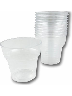 Braventa Collection Şeffaf Kristal Mika Ekstra Sert Plastik Bardak 180 cc -1.kalite. 100 Adet