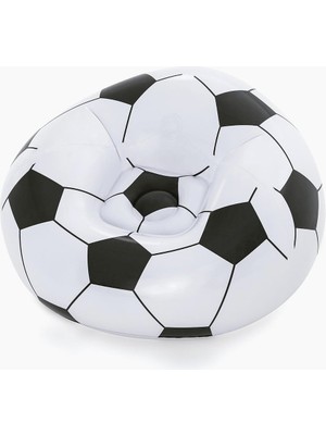 Braventa Collection Up In & Over Beanless Futbol Topu Koltuğu, 114 x 112 x 66 Cm, Futbol Hava Koltuğu, Siyah/beyaz
