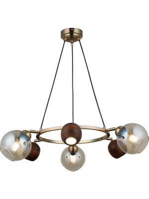 Braventa Collection Lucea Jamo 3+3 Antık Lak Avize 3XGU10+3XE27