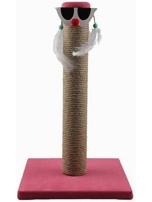 Braventa Collection Herniks Palyaço Çubuk Kedi Tırmalama Tahtası 45 cm - Pembe