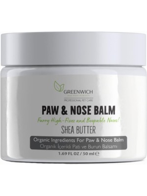 Braventa Collection Greenwich Organik Içerikli Kedi Köpek Pati Burun Balm 50 ml | Nemlendirici | Çatlak Koruma | Onarım