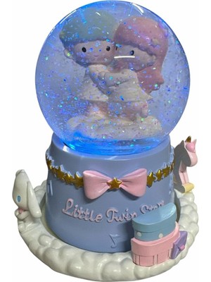Braventa Collection Küçük Ikiz Kardeşler Dev Boy Müzikli Işıklı Dönen Kar Küresi