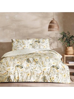 Braventa Collection Monroe Çiçek DESENLI%100 Polar Yorgan Seti, Yeşil, Çift Kişilik