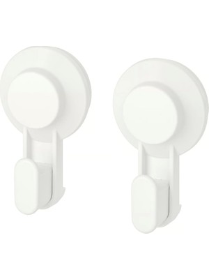 Braventa Collection Vantuzlu Kanca, Beyaz (2'li Paket)