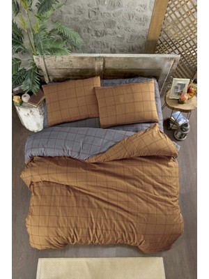 Braventa Collection Bonita Nevresim Takımı Çift Kişilik 4 Parça 200X220 (Kahverengi/çift Kişilik)