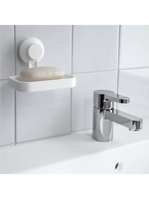 UltraMint Pratik 4 Parça Banyo Seti: Vantuzlu Duş Sepeti, Sabunluk, Askı ve Tuvalet Kağıtlığı