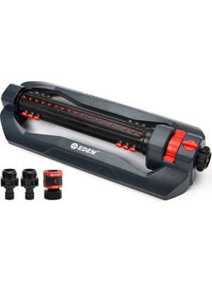 Braventa Collection 94112 3 Yollu Turbo Salınımlı Fıskiye, Büyük Bahçe ve Çim Için, Hızlı Bağlantı Başlangıç Seti, 4.499