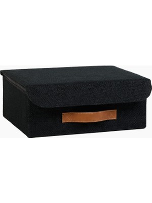 Braventa Collection Ocean Home Textile Çekmece Içi Siyah Renk Jüt Kapaklı 30 x 23 x 11 cm