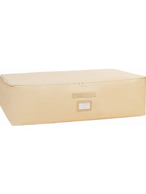 Braventa Collection Ocean Home Textile Mega Boy Bej Balıksırtı Baza Altı Hurç 74 x 46 x 22 cm