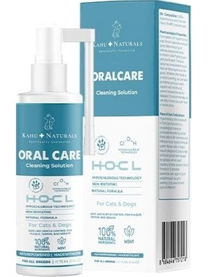 Braventa Collection Kahu Naturals Ağız Diş Sağlığı, Taze Nefes, Koku Tartar Plak Önleyici, Kedi ve Köpek, 75 ml
