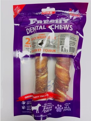 Braventa Collection Freshy Ördek Eti Kaplı Beyaz Burgu Kemik Köpek Ödülü 18 cm 2 Li