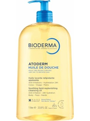 Braventa Collection Atoderm Shower Oil Kuru Ciltler Için Niasinamid Içeren Nemlendirici ve Besleyici Duş Yağı Bebek, Çoc