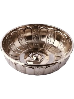 UltraMint Osmanlı Motifli Metal Hamam Tası, Şık ve Dayanıklı Banyo Aksesuarı