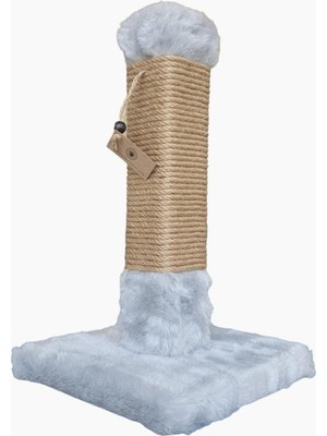 Braventa Collection Premium Kare, Ahşap, Dayanıklı Tırmalama Tahtası, Jüt Halat, 40 cm - Gri