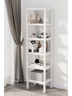 Braventa Collection Mithra Life 6 Katlı Plastik Beyaz Banyo Mutfak Rafı MIT1044