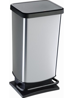 Braventa Collection Rotho Paso Çöp , Metalik Gri, 40L