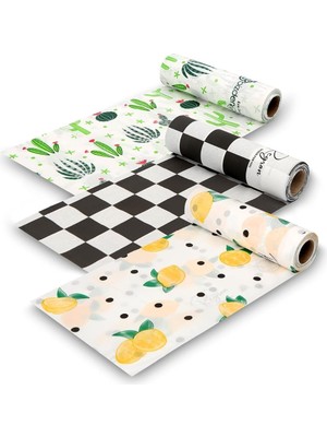 Braventa Collection Masa ve Aktivite Piknik Örtüsü Kullan At Sıvı Geçirmez 3 Rulo (Rulo Içi:10 Adet) 100X120CM 3rulokarı