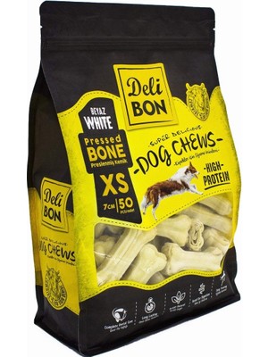 Braventa Collection Deri Pres Kemik, Beyaz, 7cm x 50ADET