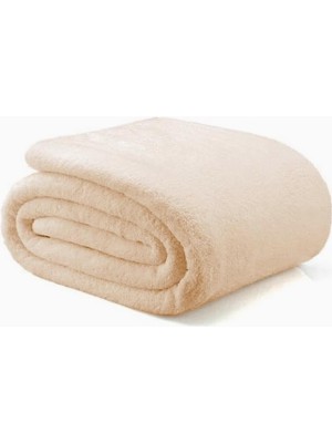 Braventa Collection Wellsoft Battaniye Televizyon Battaniyesi Peluş Polar Battaniye Tek Kişilik 170 * 230 Krem