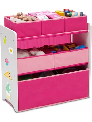 Braventa Collection Delta Children Spielzeug-Organizer Für 6 Mülltonnen, Pembe