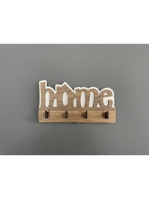 Braventa Collection Home Ahşap Duvar Dekoru Anahtar Askısı Dekoratif Anahtar Askılığı Hediyelik (17X9CM) (Kahverengi)