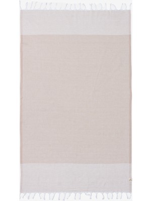 Barine Deep Çizgili Pamuk Peştemal Bej