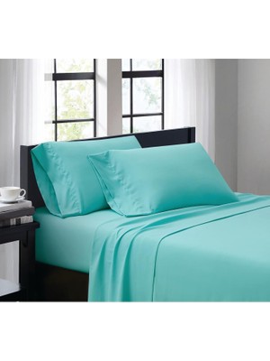 Braventa Collection Truly Soft Everyday SS1658TUQN-4700 Çarşaf Takımı Turkuaz, Queen