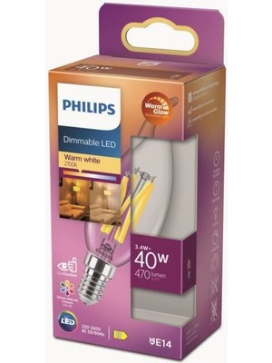 Braventa Collection Lighting 871951432437400 LED Eek D (A - G) E14 Mum Şeklinde 3.4W = 40W Sıcak Beyaz (Ø x U) 35MM